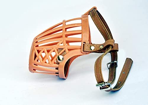 Image of Dog Mouth I Cover Muzzle I Bite Guard with I Adjustable Handy I Strap Collar for Dog I (Muzzle Size-3)