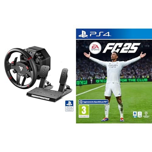 Thrustmaster T598 Volante Direct Drive Tecnologia Direct Axial Drive Force Feedback PS5/PS4/PC Sim-Racing Professionale + EA SPORTS FC 25 Standard Edition PS4 Italiano