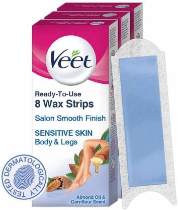Image of Veet 8 PRE COATED SENSITIVE WAX STRIPS 3box (8 strips in each box) Strips (300 g)