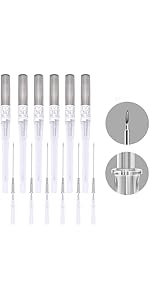 Kit Piercing 8 Pezzi - Aghi Cannula In Acciaio Chirurgico, 14g/16g/18g Per Orecchio/Naso