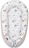 Lajlo - Babynest für Neugeborene | Babynestchen aus Baumwolle | Kuschelnest | Babykokon weich | Reisebett |