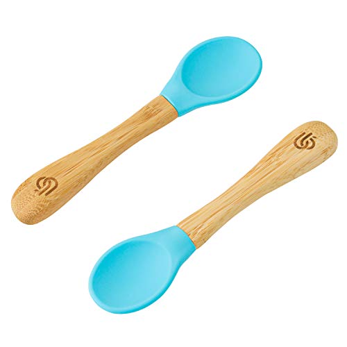 Image of bamboo bamboo ® Baby Feeding Spoons with Soft Curved Silicone Tips for Toddlers and Infants