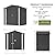 COMHOMA Shed Outdoor Storage Shed Metal,Lockable Doors Tool Sheds with Sloping Roof,Steel Garden Shed with Air Vent for Backyard,Patio,Lawn,Poolside(Grey,6'x4')