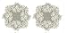 Heritage Lace Tea Rose 15-Inch Round Doily, Ecru, Set of 2