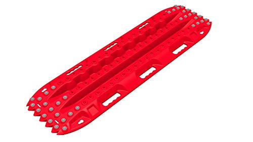 ActionTrax - Self Recovery Track System for Snow, Sand, Mud and Silt - Nylon with Metal Studs - Red - 1 Pair