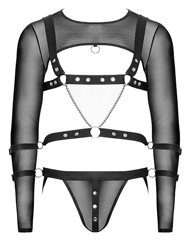 Svenjoyment Bondage Homme Harnais-Set Noir XXL