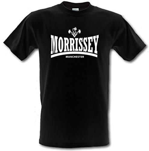 Revolutionary Tees Morrissey T-shirt en coton épais avec logo Manchester The Smiths - Noir - Medium