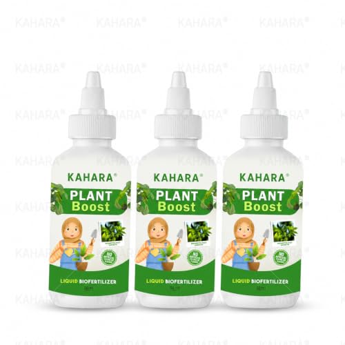 Image of Kahara Plant Boost Liquid Biofertilizer (3 x 50ml) - Fast Rooting Growth Enhancer | Promotes Photosynthesis, Strengthens Roots & Improves Plant Health | Ideal for Flowers,Vegetables,Herbs (PACK OF 3)