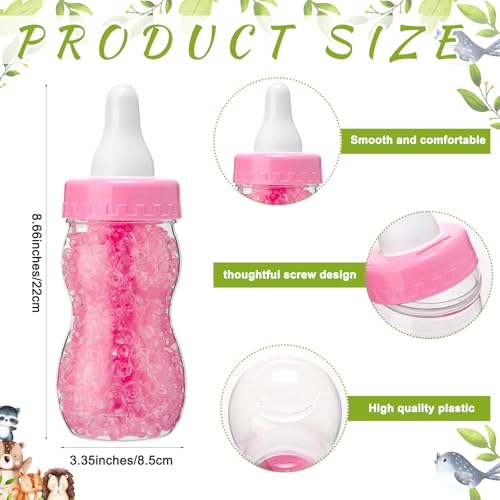Image of Roowest 512 Pcs Baby Shower Games Guess How Many Pacifiers Sign 100 Small Guessing Games 10 HB Pencils 750ml Milk Bottle 400 Acrylic Pacifiers Decoration for Guest Gender Reveal(Vivid,Woodland)