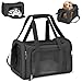 Staranry 45x30x30cm Katzentransporttasche Haustiertasche, Katzen Tragetasche Faltbar und Atmungsaktiv, 7kg Transportbox Katze, Transportbox Hund für Mittelgroße Hunde, Katze Auto, Zug, Reisen(Schwarz)