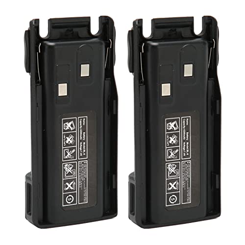 2 Packs 7.4V 4200mAh Two Way Radio Rechargeable Batteries, Li Ion Battery Pack, Replacement 2 Way Radio Battery for BF UV82 UV 8D UV 89 UV 82HP UV 82HX