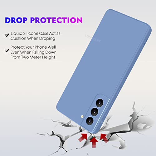 Image of LIRAMARK Silicone Soft Back Cover Case for Samsung Galaxy S22 5G (Silicone Blue)