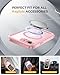 Miracase for iPhone 17e Case & iPhone 16e Case, Full-Body Phone with Built-in Glass Screen Protector, [Magnetic with MagSafe] Military Drop Proof 17 E/ 16 E Cover Bumper 6.1 inch, Pink