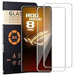 Screen Protector for Asus ROG Phone 8/ROG Phone 8 Pro,[2 Pack]99.99% HD Full Coverage Easy Installation Round Edge Scratch Resistant Bubble Free,9H Hardness Premium Quality Tempered Glass Film