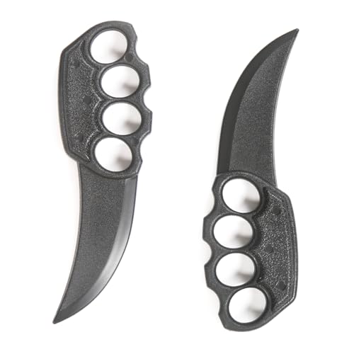 ArmaForge Professional Punch Dagger Training Set (2 Pack): 8-Inch Polypropylene with Finger Guard, Black Impact-Resistant, Safe Training Tool for Close Combat/Tactical Drills,Training Dagger Set