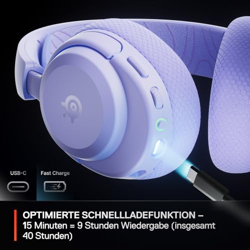 SteelSeries Arctis Nova 3P Wireless - PS5 Headset & PC Gaming Headset – App-Steuerung – 40 Std. Akku – Neodym-Magnet-Treiber – 2… – Ansicht 4