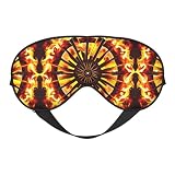 Máscaras para dormir sedosas que giran la llama, cubierta de ojos de satén suave y elástico para mujeres y hombres, siesta de viaje, estrellas nocturnas silenciosas