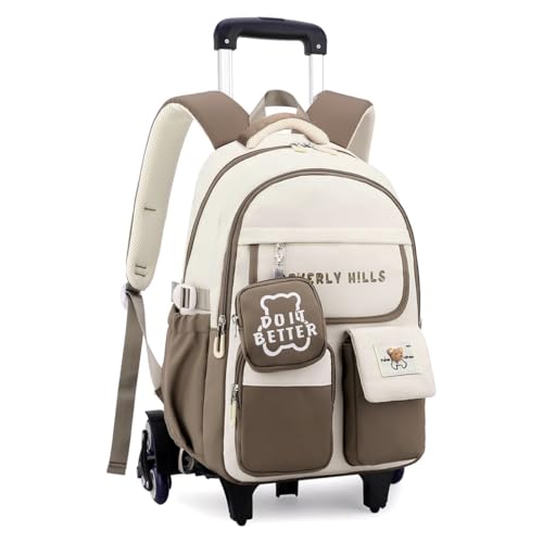 Image of PALAY School Backpack with Wheels for Boys and Girls,Children's Backpacks Primary School Bags with Wheels Backpack for Girls Lightweight