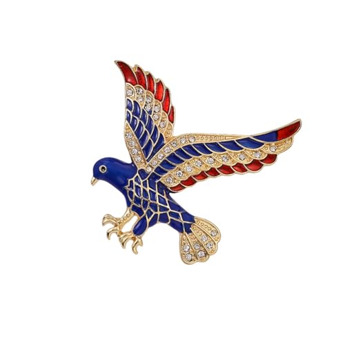 Image of Rhinestone Brooch Pins for Women, Vintage Crystal Enamel Brooches, American Flag Pin Patriotic Lapel Pins Gift for Suit Clothes Bag Accessories