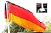 Produktbild Trendfinding 4 x Autokorso Autofahne Autoflagge Windhose Deutschland Fussball WM 2018 Fahne Flagge Windsack schwarz rot Gold