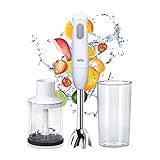 Compacta. Braun MQ120 Pesto - Batidora de mano, color gris/blanco, 450 W