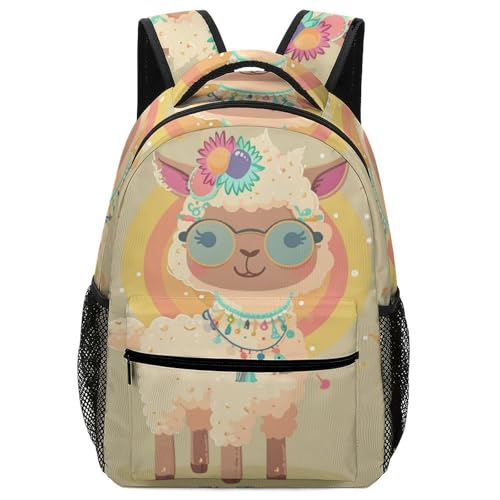 Sac à dos garçons alpaga cartable animaux mixte pour l'école primaire