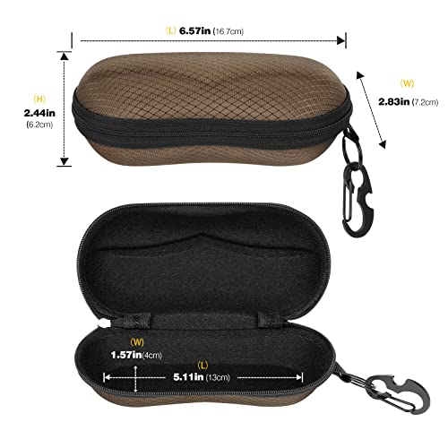 Image of MoKo Semi Hard Shell Sunglasses Case, Unisex Protective Eyeglass Case Glasses Case Holder with Metal Hanging Hook