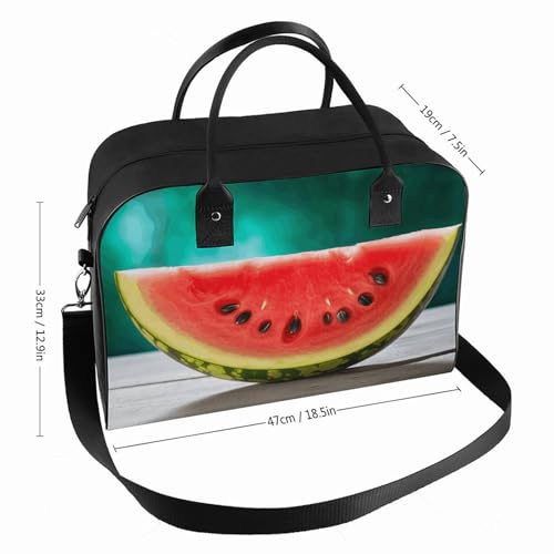 Travel Duffel Bag Watermelon with Smiley Print Yoga Tote Bag Gym Bag Weekender Overnight Bag for Travel, Beach, Fitness, Yoga, Swimming2