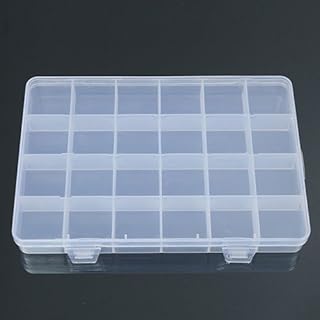 Storage Box,Jewelry Box,Jewelry Case,24 Compartments Plastic Box Case Jewelry Bead Storage Container Craft Organizer Box Gift Box Storage Box Case