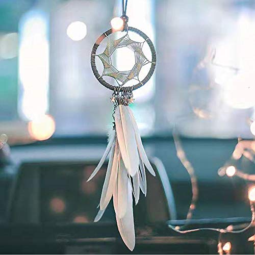 Aotoer Attrape-rêves Boho Fait à la Main Décoration Murale Attrape-rêves avec Perles en Bois et Belles Plumes pour Mariage et fête prénatale Cover