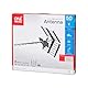One for All For All DVB-T/DVB-T2 Outdoor/Außenantenne - 4K 1080P HD/HDTV Fernseher TV Antenne - 0-50 km Reichweite – 10 meter Koaxialkabel - UHF - Silber - SV9453, Schwarz