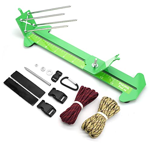 PSKOOK Paracord Bracelet Jig Kit Paracord Tool Kit Adjustable Length Weaving DIY Craft Maker Tool (Green)