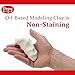 Pepy Reusable and Non-Drying Oil-Based Plasticine Modeling Clay, White, 2 Pounds, Sulfur-Free & Non-Toxic, Great for Kids, Beginners, and Artists, Perfect for Arts and Crafts Projects
