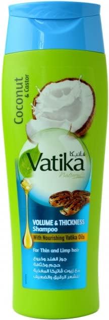 Vatika Coconut & Castor Volume Thickness Shampoo For Thin & Limp Hair 400ml (U.A.E Product)