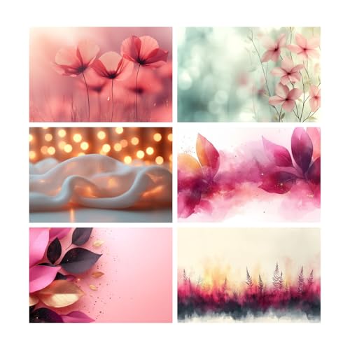 Image of SiddArtify Floral Wall Art Prints Set - Botanical Flower Poster Decor for Living Room Bedroom Office - 12x18 inch Sticker Pack of 6