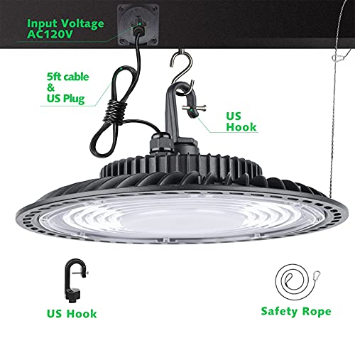 Bulbeats 4Pack Ufo Led High Bay Light,100W,14000Lm (Eqv.400W Mh/Hps) High Bay Led Lights thumb #6