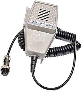 UAYESOK CB Radio Spearker Mic Noise Cancelling 4-Pin Handheld Microphone for Cobra Uniden Galaxy Midland Car Mobile CB Radio Walkie Talkie Transceiver CB Replacement Mic (grey)