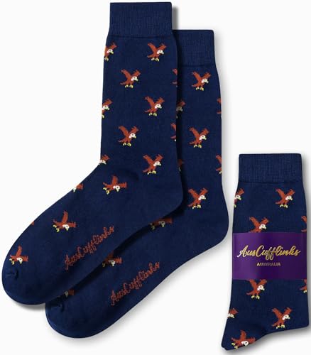 AUSCUFFLINKS Eagle Socks for Him | Eagles Fan | Animal Lover Sock for Men | Bird Lover | Work Socks for Him | Birthday Gift for Guys (Eagle)