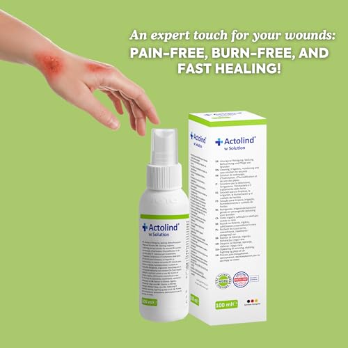 Actolind w Solution 100 ml – antiseptische Wundspüllösung. Schmerzfreie Reinigung, Spülung & Befeuchtung bei akuten, chronischen, infizierten Wunden/Verbrennungen. CE III, MPG, PHMB. PZN: 10985391