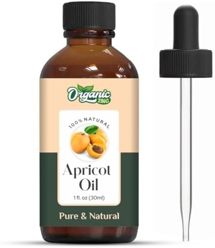 Organic Zing Apricot (Prunus armeniaca) Oil | Pure & Natural Carrier Oil for Skincare, Hair Care & Massage – 30ml/1.01fl oz