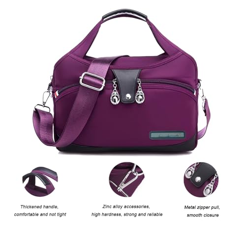 Anti-theft handbag soft edge lightweight multi-pocket fashion waterproof handbag waterproof oxford cloth shoulder bag4