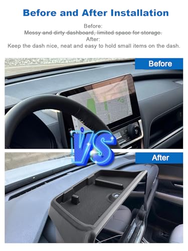 Image of CDEFG for 2024 2025 2026 Toyota Grand Highlander Dashboard Storage Box 12.3-Inch Screen Compatible with 2024 2025 2026 Toyota Grand Highlander Accessories Behind-Screen Dash Organizer