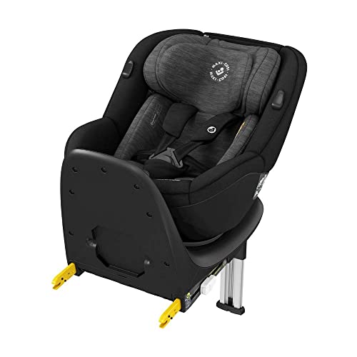 Maxi-Cosi Mica, 360° drehbarer i-Size Kindersitz inkl. ISOFIX Basis, Gruppe 0+/1 Autositz (bis ca. 105 cm / 18 kg), G-CELL Seitenschutz, nutzbar ab der Geburt bis ca. 4 Jahre, Authentic Black