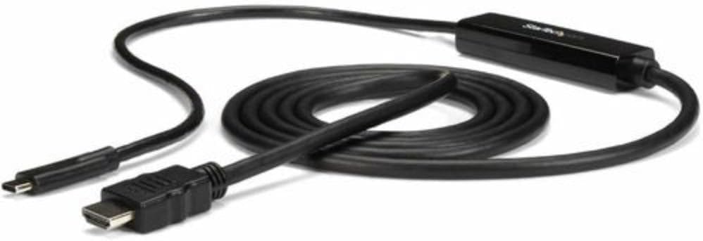 StarTech.com 6ft (2m) USB C to HDMI Cable, 4K 30Hz USB Type-C to HDMI Video Display Converter, Monitor Adapter Cord, Thunderbolt Compatible