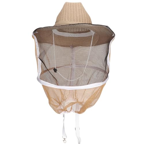 Sombrero de apicultor para manejo de colmenas con velo protector y ventilación