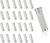 KURUGEILI 24PCS Bogenschießen Aluminium Carbon Fiber Inserts mit OD 7.40mm für ID 6.20mm/.244inch Pfeilwellen Pfeilkopf Insert Base
