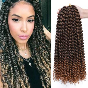 Dansama 6 Packs Passion Twist Hair Water Wave Braiding Hair for Butterfly Style Crochet Braids Bohemian Hair Extensions (18inch (Pack of 7), M33) Dansama 6 Packs Passion Twist Hair Water Wave Braiding Hair for Butterfly Style Crochet Braids Bohemian Hair Extensions (18inch (Pack of 7), M33)