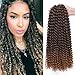 Spring Twist Hair Synthetic Braiding Hair Extensions Ombre Colors 3 Packs Synthetic Braiding Hair Extensions 8 inch fashion Crochet Braids(3 Packs,Black Sky Blue)
