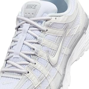 Nike Tênis feminino P-6000, Branco metálico/platina pura/cinza