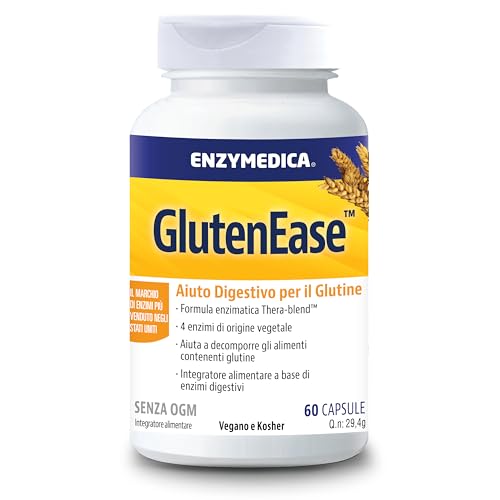 Enzymedica, Glutenease, Integratore Alimentare a Base di Enzimi Indicato contro Intolleranza a...